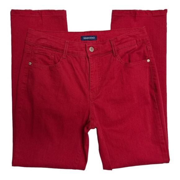 BANDOLINO Jeans Womens Size 8 Caroline Slim Straight Red - Picture 3 of 8